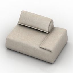 Modern Sofa Low Back Arm 3d model