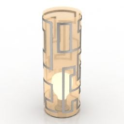 Model 3d Ukiran Silinder Lampu Loket