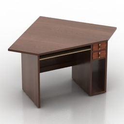 Office Table Combine Low Cabinet 3d model