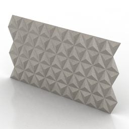 Decoración de panel de patrón triangular modelo 3d