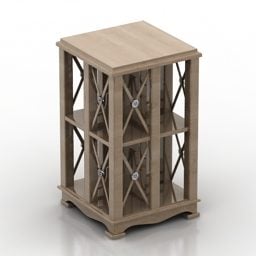 Portabottiglie in legno Materiale modello 3d