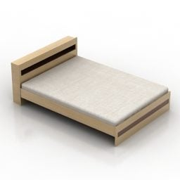 نموذج ثلاثي الأبعاد لسرير مفرد