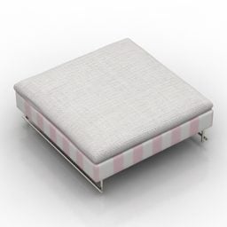 Square Low Seat Upholstery 3d model