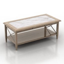 Rektangulært bordmøbel træplade 3d-model