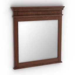 Specchio con cornice antica modello 3d