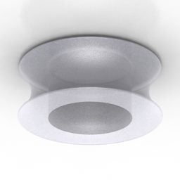 Modelo 3d transparente de lâmpada circular
