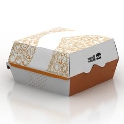 3д модель пищевой бумажной коробки