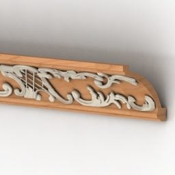 Cornisa de madera tallada modelo 3d