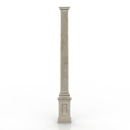 Modelo 3d decorativo antigo de coluna