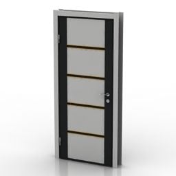 Door With Multiples Panel 3d model