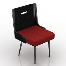 Wooden Desk Chair Cantilever Style 3d model