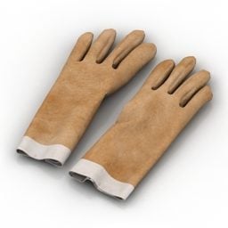 Leather Gloves 3d model