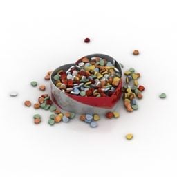 Süßigkeiten lieben Kuchen hören Form 3D-Modell