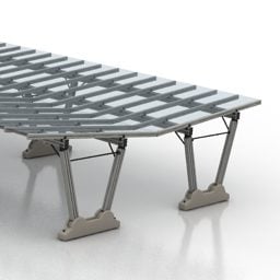 דגם 3D מבנה חניה חופה