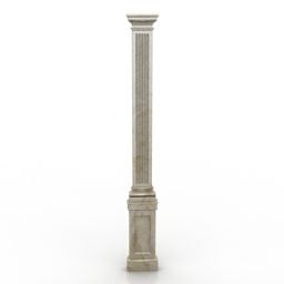 3d модель класичної будівлі римської колони