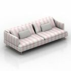 Pink Sofa Strip Pattern