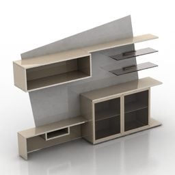 Decorative Rack With Shelfs 3d model