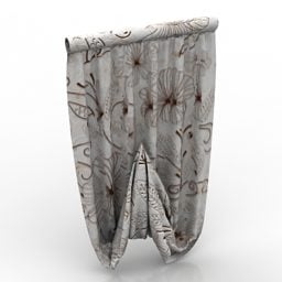 Curtain Wrinkled Textiles 3d model