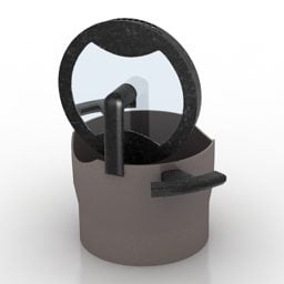 Roestvrijstalen steelpan 3D-model