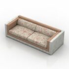 Sofa Two Seats Upholstered Fabric