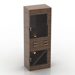Single Locker For Bedroom 3d model