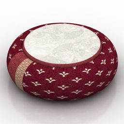 Asian Round Seat Pad 3d model