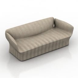 Μοντέρνο τρισδιάστατο μοντέλο με κυρτό πόδι καναπέ