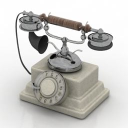 تلفن روتاری مدل سه بعدی قدیمی