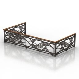 Metallgjerde for balkong 3d-modell