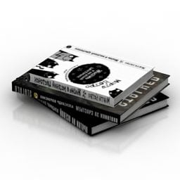 Book Black White 3d model