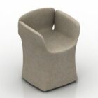 Grey Fabric Block Armchair
