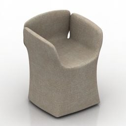 Kunststof rotan fauteuil 3D-model