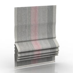 Curtain Roman Grey Textiles 3d model