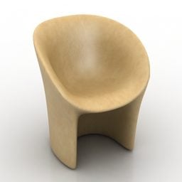 Leather Square Armchair Upholstery 3d model