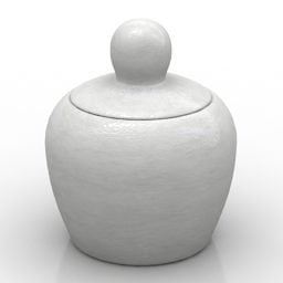 Liten vase med lue 3d-modell