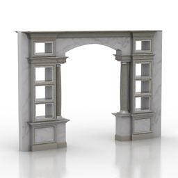 Portal Wall With Shelf 3d model