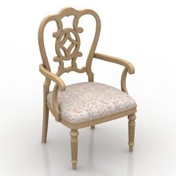 3д модель кресла Wood Log