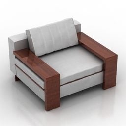 Blue Sofa Armchair 3d model