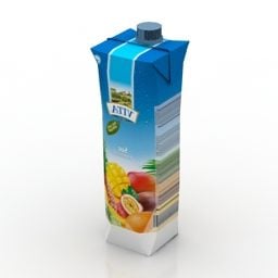 Fruit Juice Paper Packaging 3d model