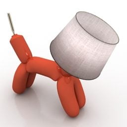 Lâmpada Doggy Art em forma de modelo 3D