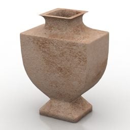 مدل سه بعدی گلدان باستانی آسیایی