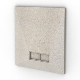 Wall Panel With Window 3d model