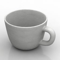 Porcelánový 3D model šálku na čaj