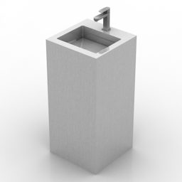 Simple Box Sink 3d model
