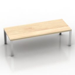 طاولة مربعة بإطار فولاذي نموذج ثلاثي الأبعاد
