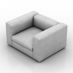 Cubic Armchair Upholstered 3d model