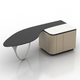 Square Table With Tablecloth 3d model