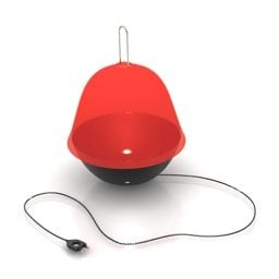 Modern Red Lantern Lamp 3d model