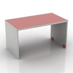 Rattanowy stolik nocny z szufladami Model 3D