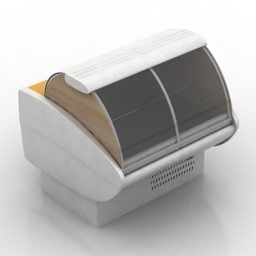 Modelo 3d del gabinete del refrigerador del mercado